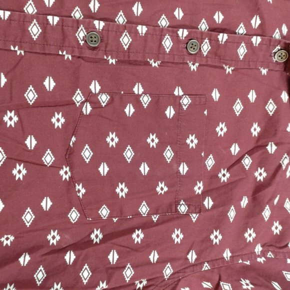 21 Men Size S Small Men's Short Sleeve Shirt Red - Picture 5 of 8
